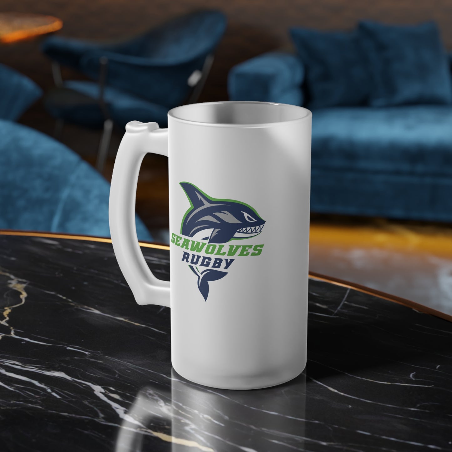 ONLINE ONLY: Seawolves Frosted Glass Beer Mug