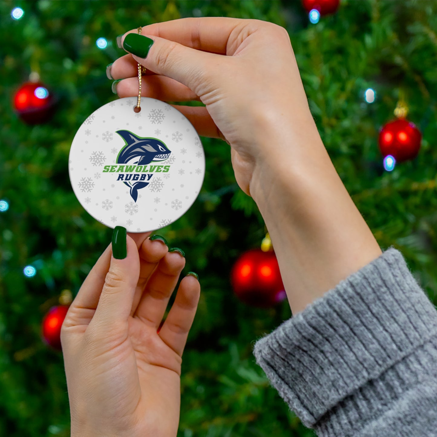 ONLINE ONLY: Seawolves Ceramic Ornament