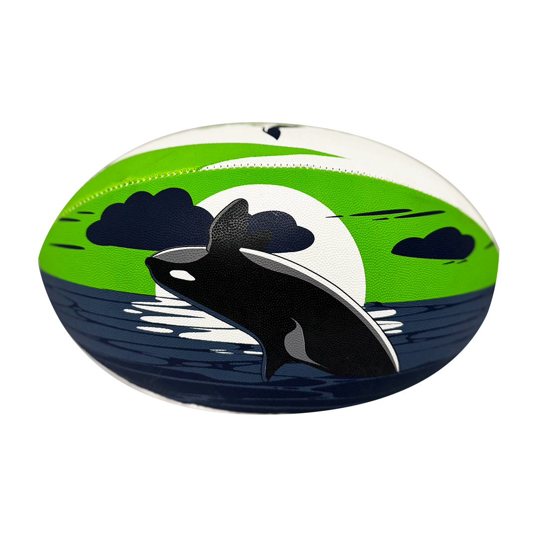 Seattle Seawolves Orca Supporter Rugby Ball
