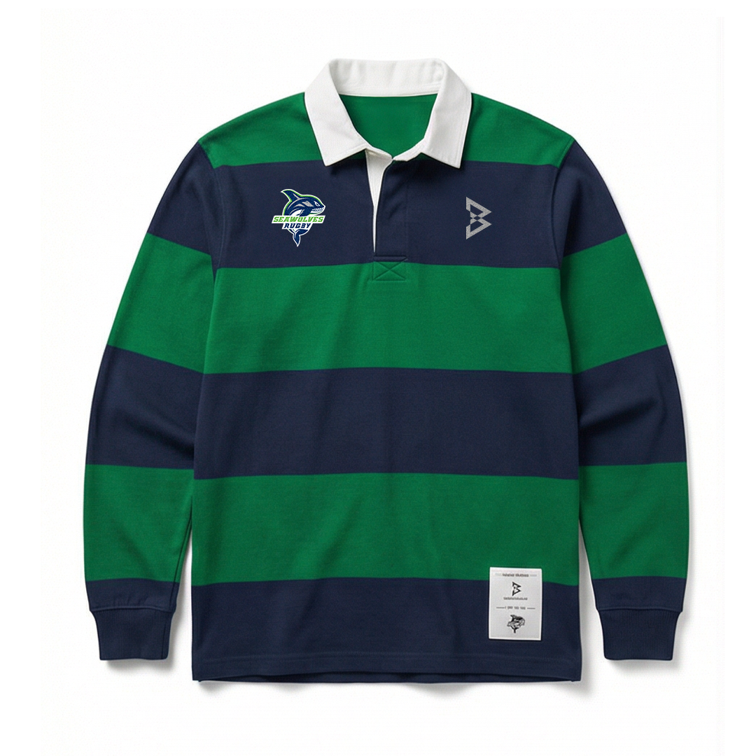 PRE-ORDER: Beastmode x Seawolves Striped Rugby Polo