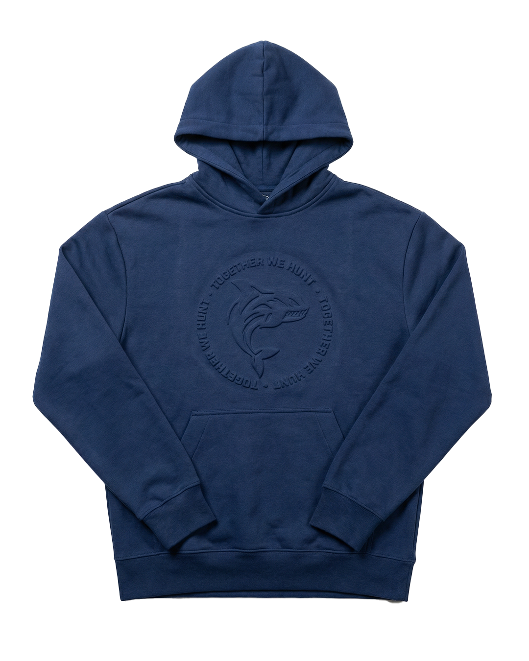 Navy Embossed Hoodie