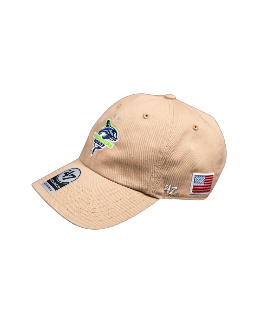 '47 Khaki Seawolves Rugby Hat with American Flag