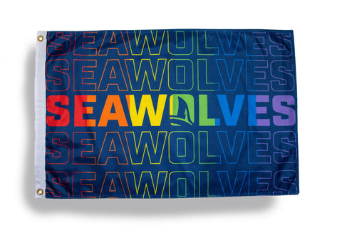Seawolves Wordmark Pride Flag