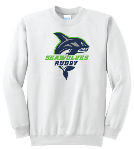Seawolves Rugby White Crewneck Sweater